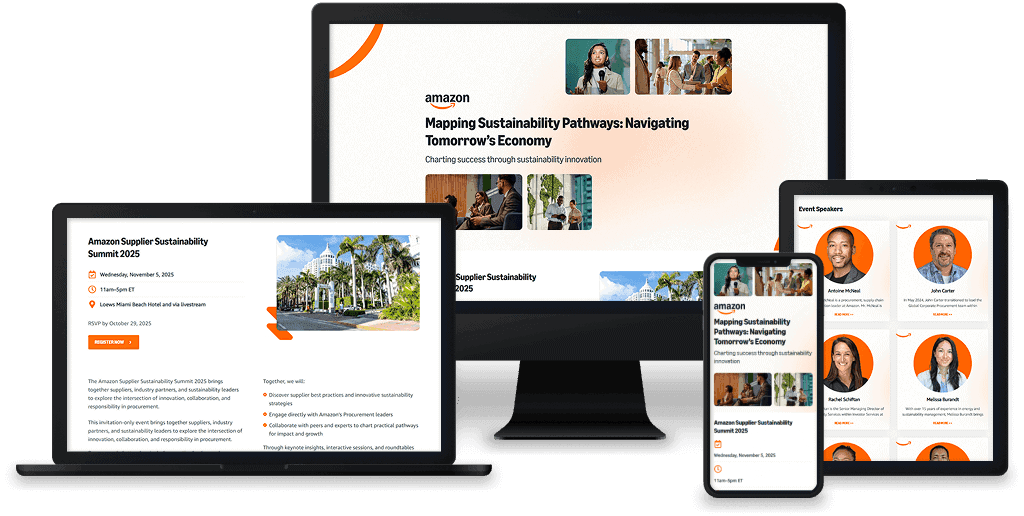 Amazon Sustainability Summit website, built by our studio